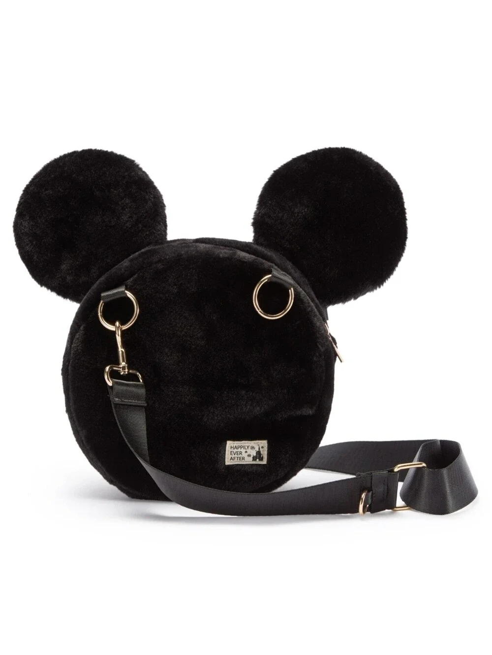 Mickey Mouse Faux Fur Round Crossbody Bag